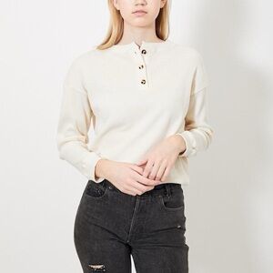 DONNI. Cream Long Sleeve Top